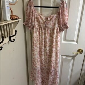 Floral Pink Women's Dress